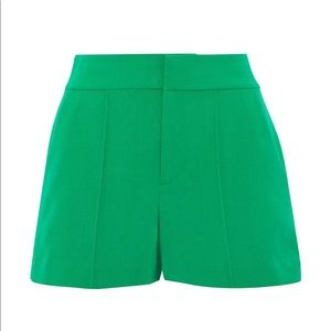 Alice + Olivia Dylan Pin-tucked Cady Shorts